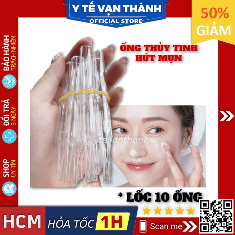 ✅ [LỐC 10 ỐNG] Ống Hút Mụn Thủy Tinh | Dùng Cho Máy Đa Năng 5in1 | Loại dày chịu nhiệt chuyên dùng cho spa -VT0852