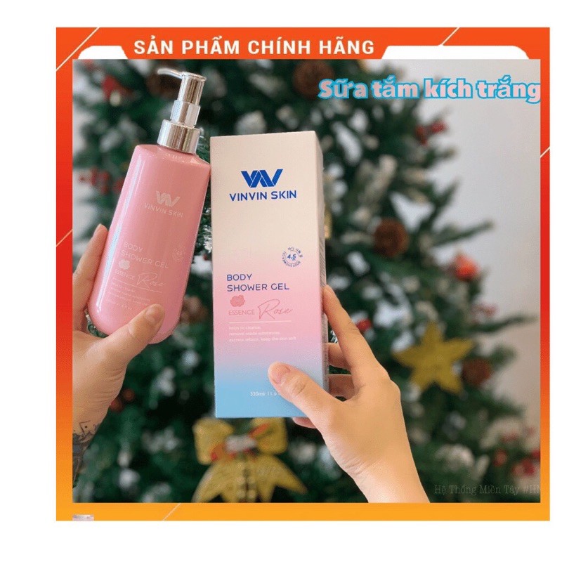 ( Chính hãng)SỮA TẮM DƯỠNG TRẮNG DA CHIẾT XUẤT HOA HỒNG - VINVIN SKIN TRẮNG HỒNG TỪ BÊN TRONG, NGĂN NGỪA LÃO HOÁ | BigBuy360 - bigbuy360.vn