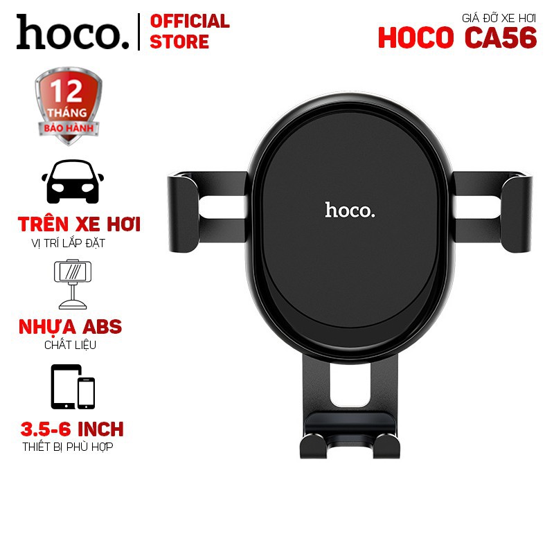 Giá đỡ điện thoại HOCO CA56 gắn cửa gió điều hòa ô tô hàng chính hãng chất lượng cao