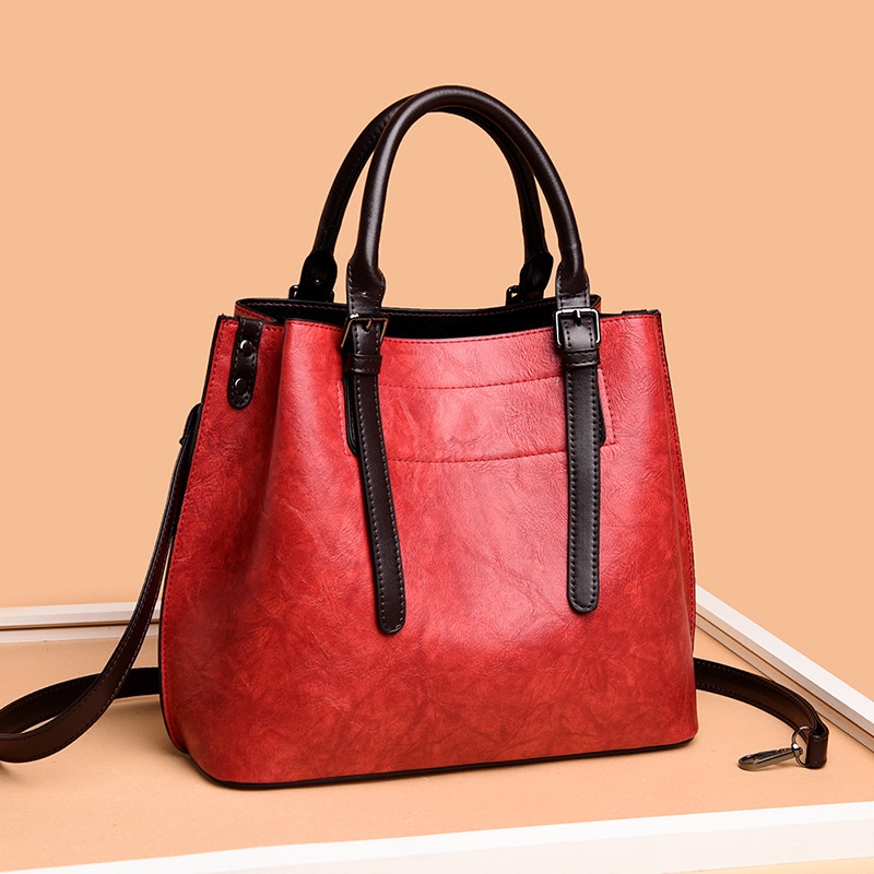 Túi Đeo Vai Có Khóa Cỡ Lớn Phong Cách Cổ Điển Thanh Lịch Cho Nữ