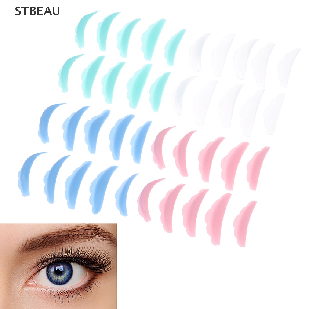 [Hàng mới về] 10 miếng đệm silicon hỗ trợ uốn cong mi tiện lợi