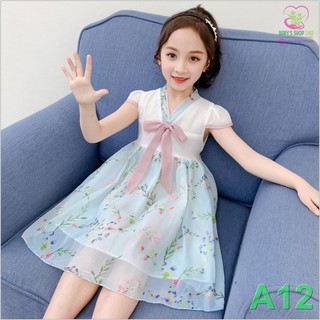 ĐẦM BÉ GÁI HÀN QUỐC A12 - Size Đại - Dành cho Mẫu Giáo & Tiểu Học