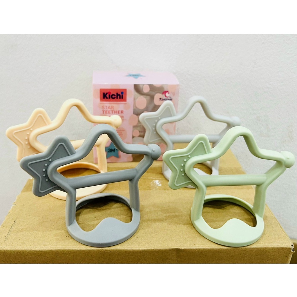 Gặm nướu Silicone Star đeo tay chống rơi, ngậm nướu cho bé từ 0 - 3 tuổi