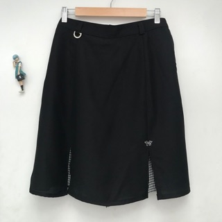 Quần shorts đắp giả váy Hàn đen phối caro đẹp