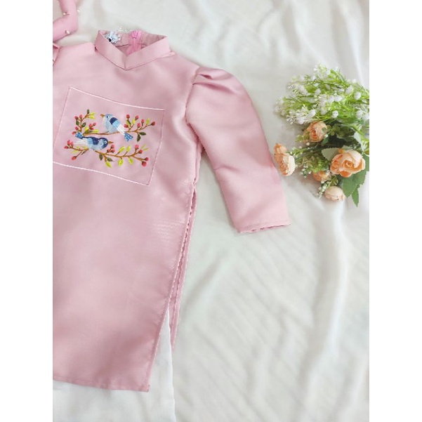 🥰 Sét áo dài bé gái chất tapta  cao cấp đẹp họa tiết thêu sắc nét hàng thiết kế | BigBuy360 - bigbuy360.vn