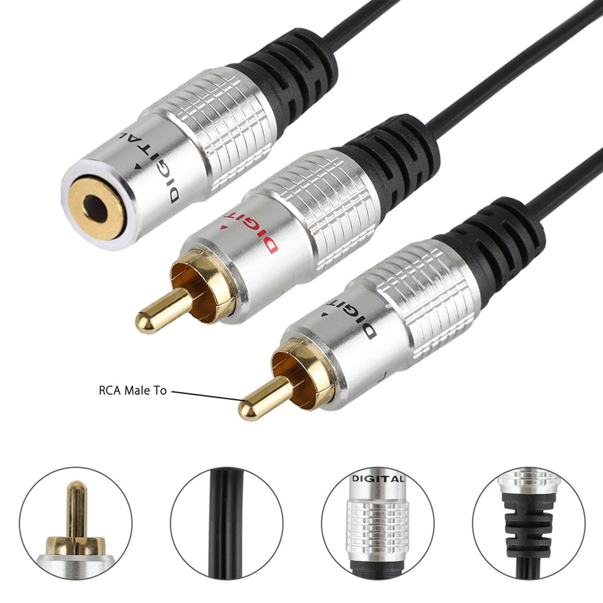 Dây Cáp Chữ Y 2rca 3.5mm 0.25m | BigBuy360 - bigbuy360.vn