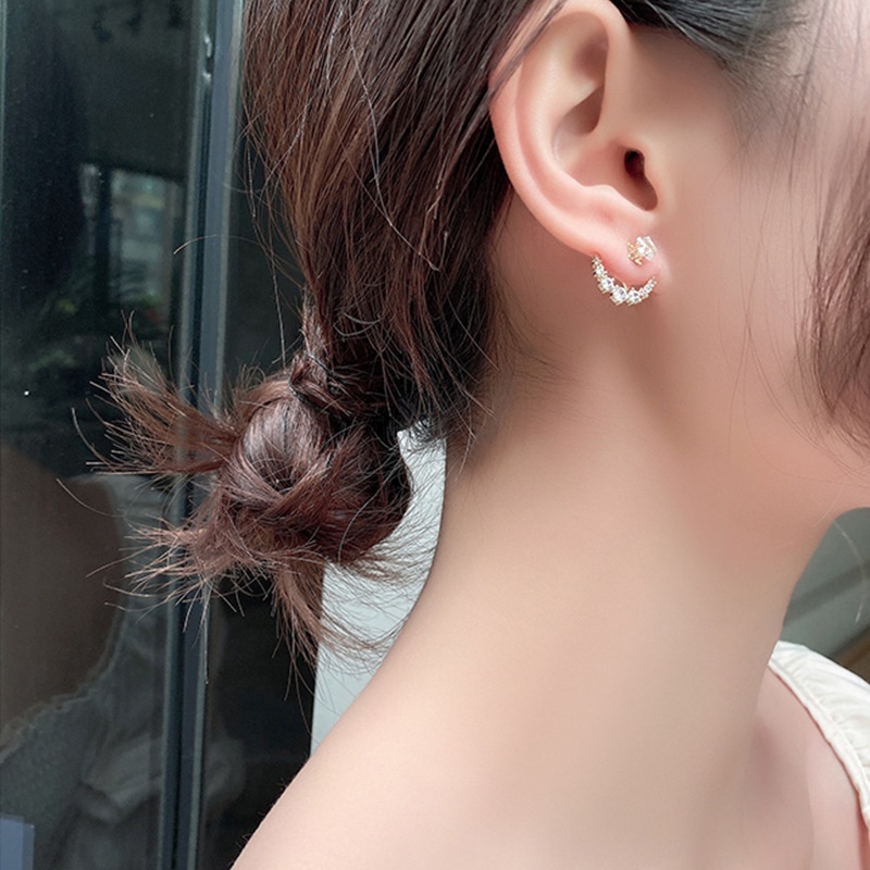 Đôi Khuyên Tai Hình Ngôi Sao Đính Đá Thời Trang Hàn Quốc Cho Nữ