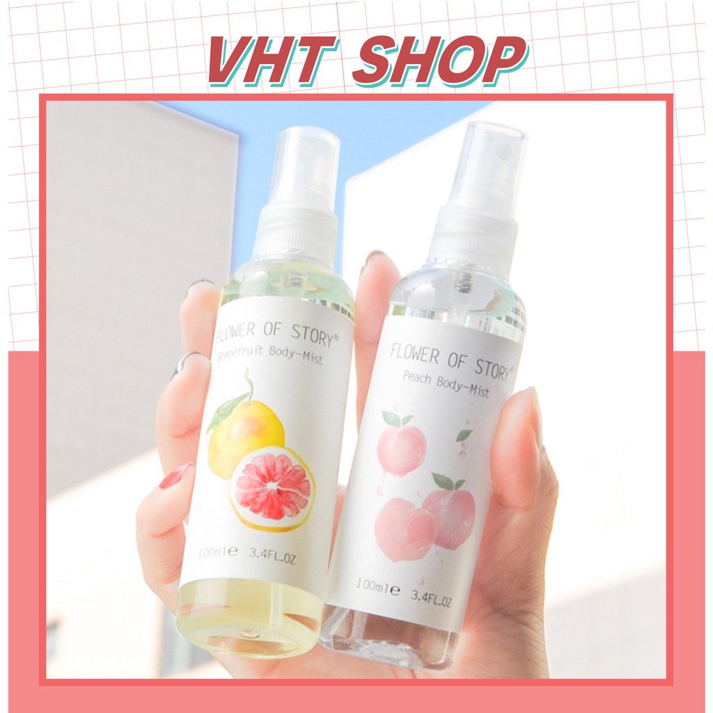 Chai xịt thơm 2in1 Body và xịt thơm phòng hương hoa quả Flower Of Story 100ML - VHT SHOP | BigBuy360 - bigbuy360.vn