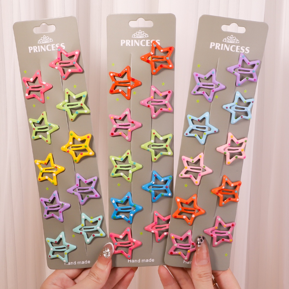 Set 10 kẹp tóc Kidsbows hình ngôi sao dễ thương cho bé gái