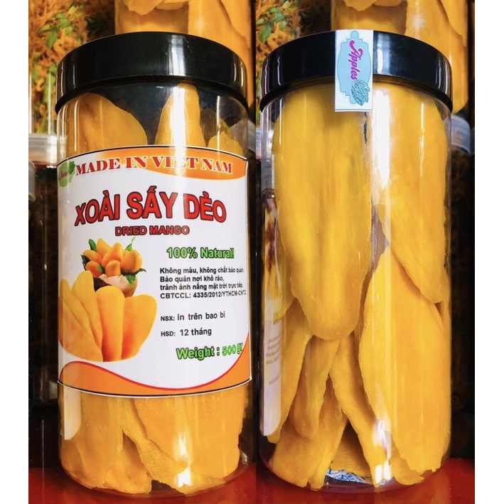 Xoài Sấy Dẻo Không Đường Loại 1 Chất Lượng 500gr