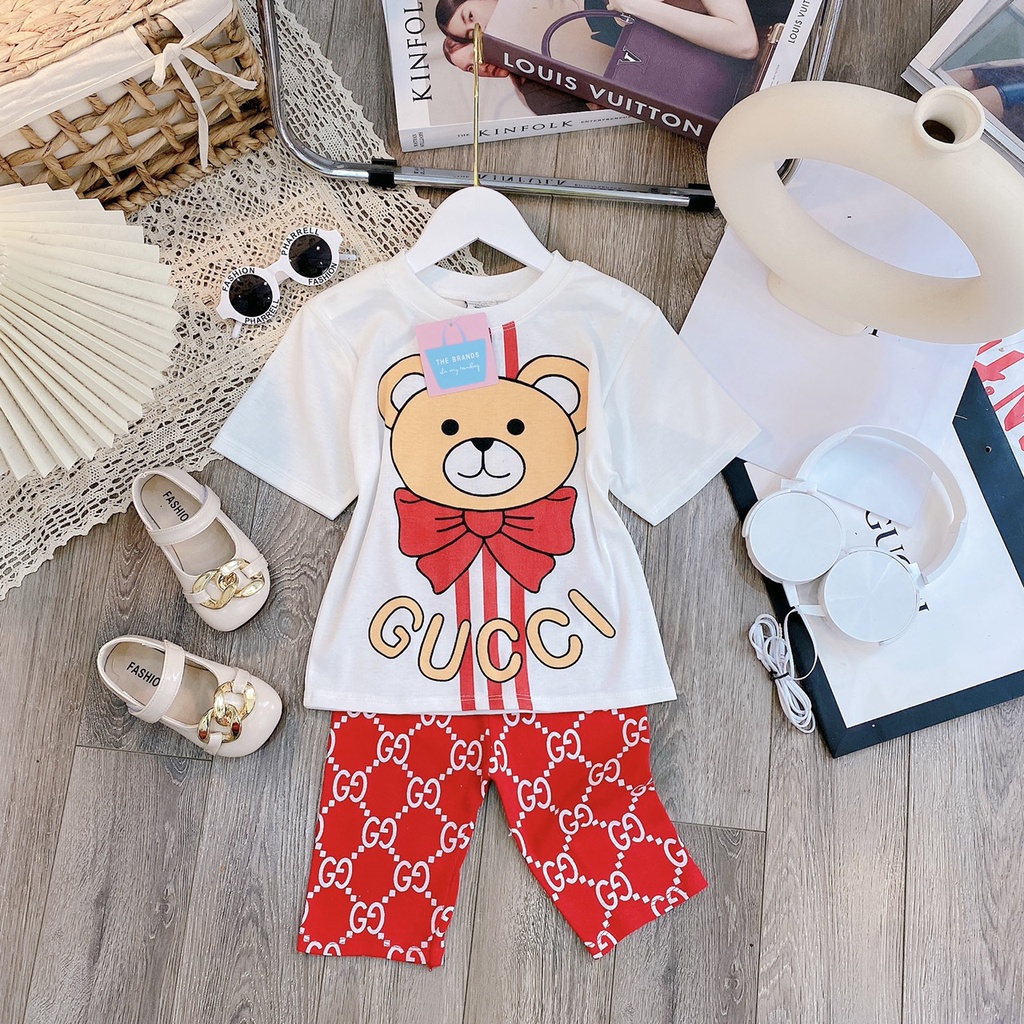 Bộ gấu quần lỡ bé gái (15-30kg)