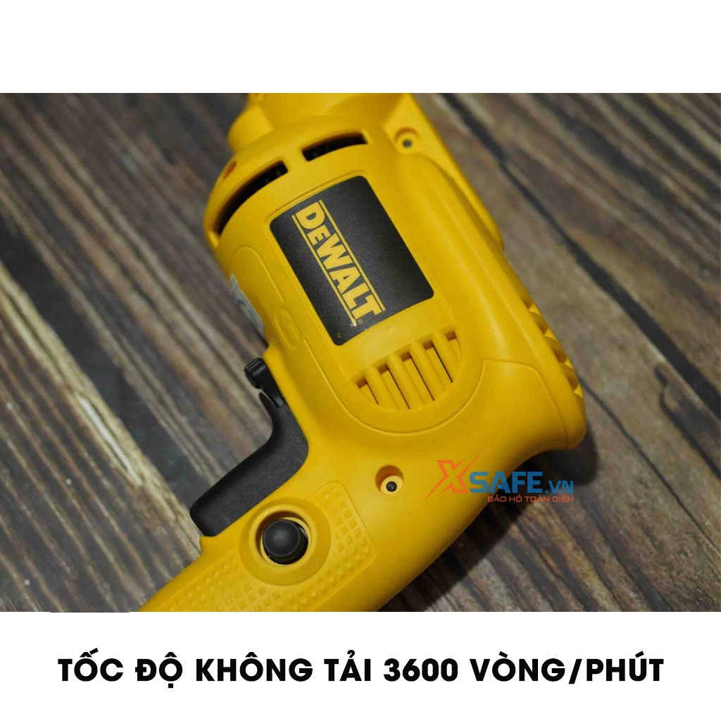 Máy Khoan Sắt DeWALT DWD010 công suất 380W, máy khoan cầm tay tốc độ không tải 3.600 vòng/ phút, có khả năng khoan sắt