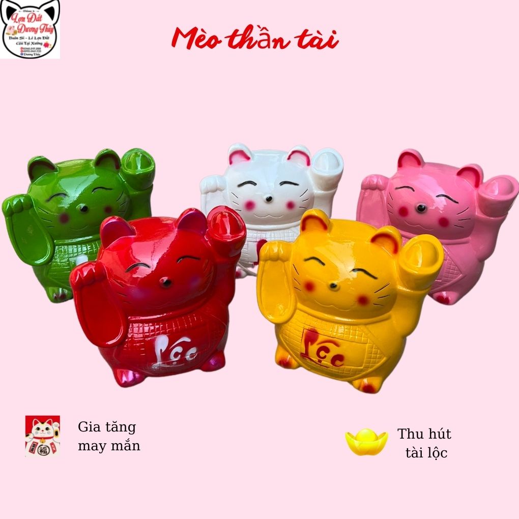 Mèo thần tài tài lộc may mắn  - Xưởng Decor Thuỷ Chi
