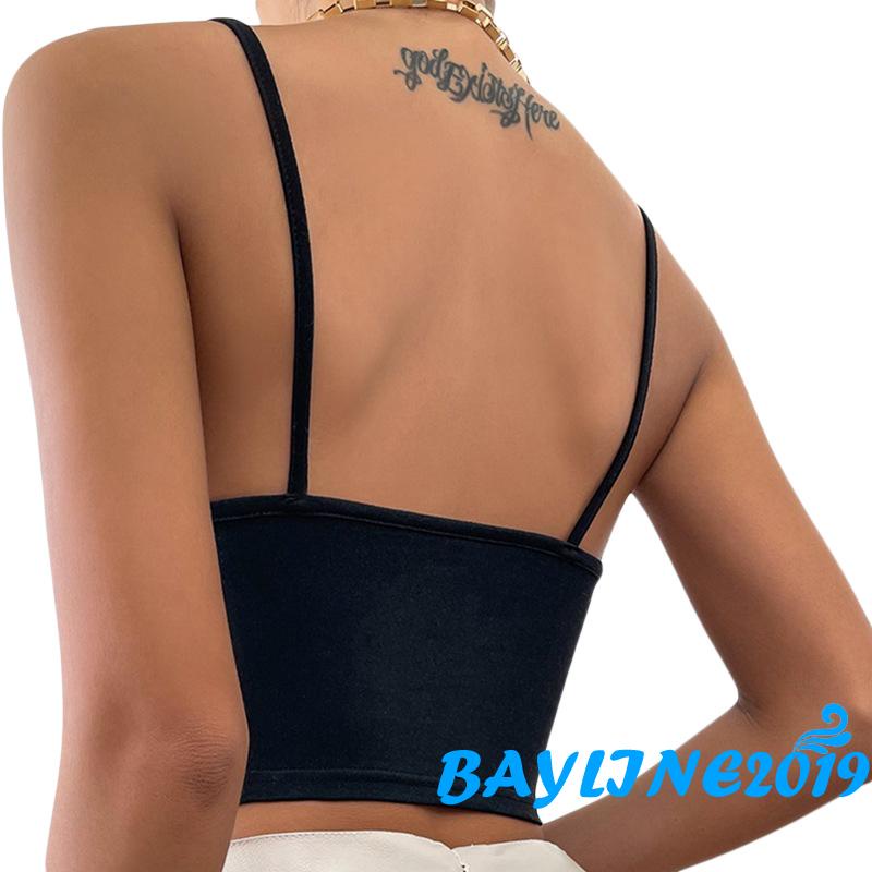 Áo dây nữ cộc tay cổ chữ V thời trang quyến rũ