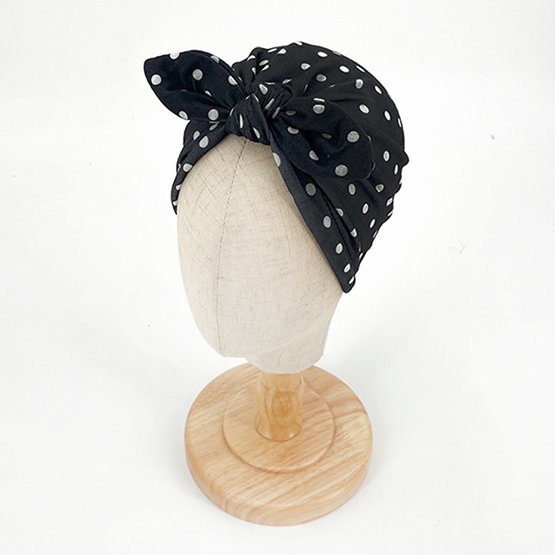 Mũ turban chấm bi thắt nơ phong cách Ấn Độ dễ thương làm phụ kiện chụp ảnh cho bé