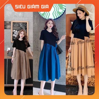 [Sale sốc] Đầm bầu cao cấp chất cotton siêu mát thiết kế sang chảnh💗Free size 43~70kg