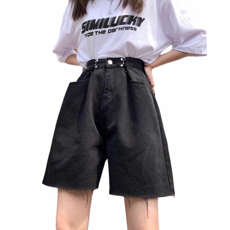 Quần short jeans móc cài siêu xinh