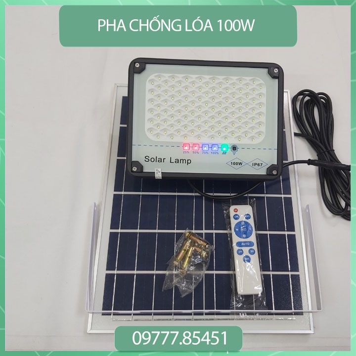 Đèn Năng Lượng Mặt Trời 500W, 300W, 200W, 100W Chống Chói, Chống Lóa