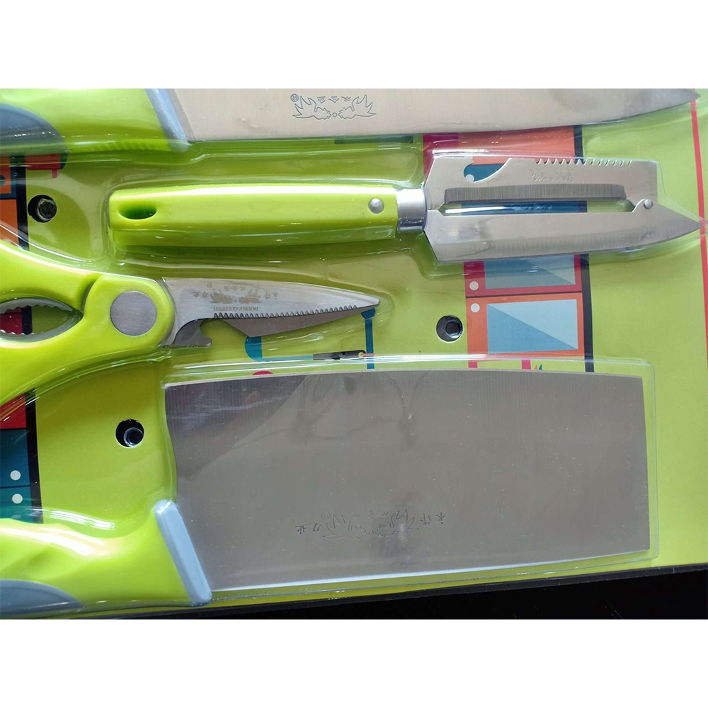 Bộ Dao Kéo Gọt K8 Size Lớn Hàng Siêu Thị Đẹp - Lưỡi Dao Sắc Ngọt - Tay Cầm Dày Dặn Chắc Chắn