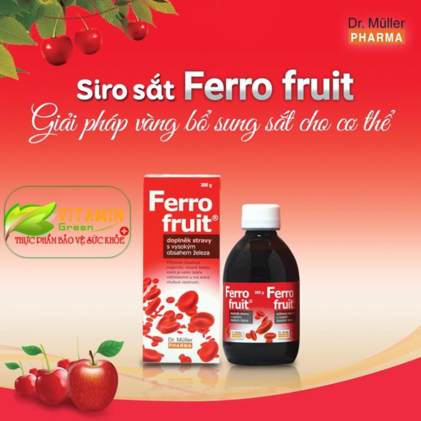 FERRO FRUIT SIRO BỔ XUNG SẮT HỮU CƠ VỊ TRÁI CÂY 110ML | NHẬP KHẨU CHÍNH HÃNG CH SÉC