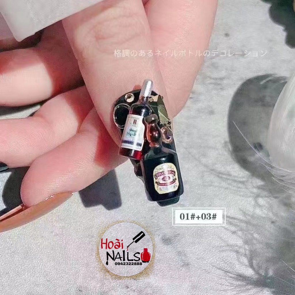 Set 12 charm say quên đường về gắn móng tay - phụ kiện nail giá rẻ