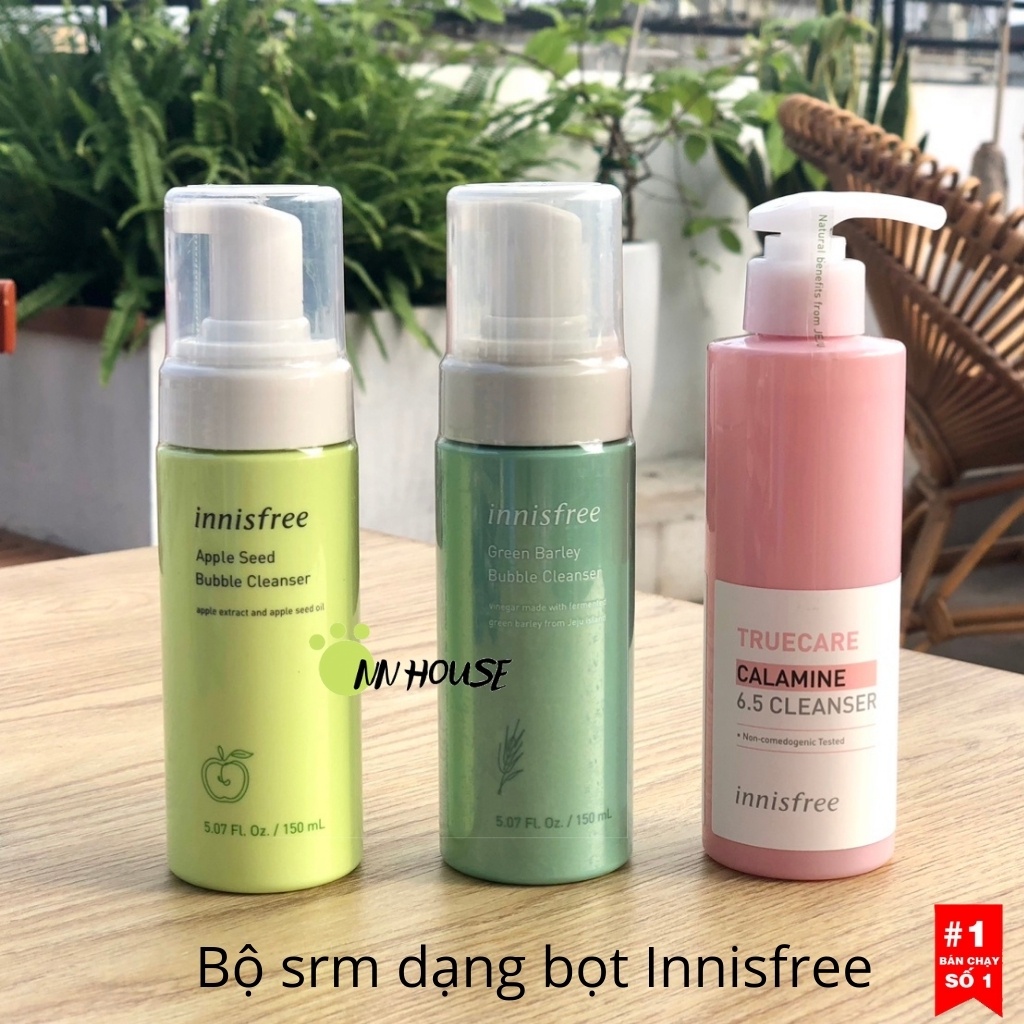 Sữa rửa mặt dạng bọt Innisfree Apple Seed Bubble Cleanser 150mL từ táo