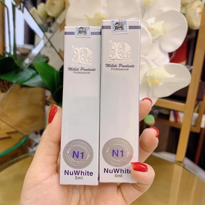 Kem Hồng Nhũ Hoa Nuwhite N1 Mibiti Prudente, Kem Làm Hồng Ti N1 Nuwhite 5ml Chính Hãng