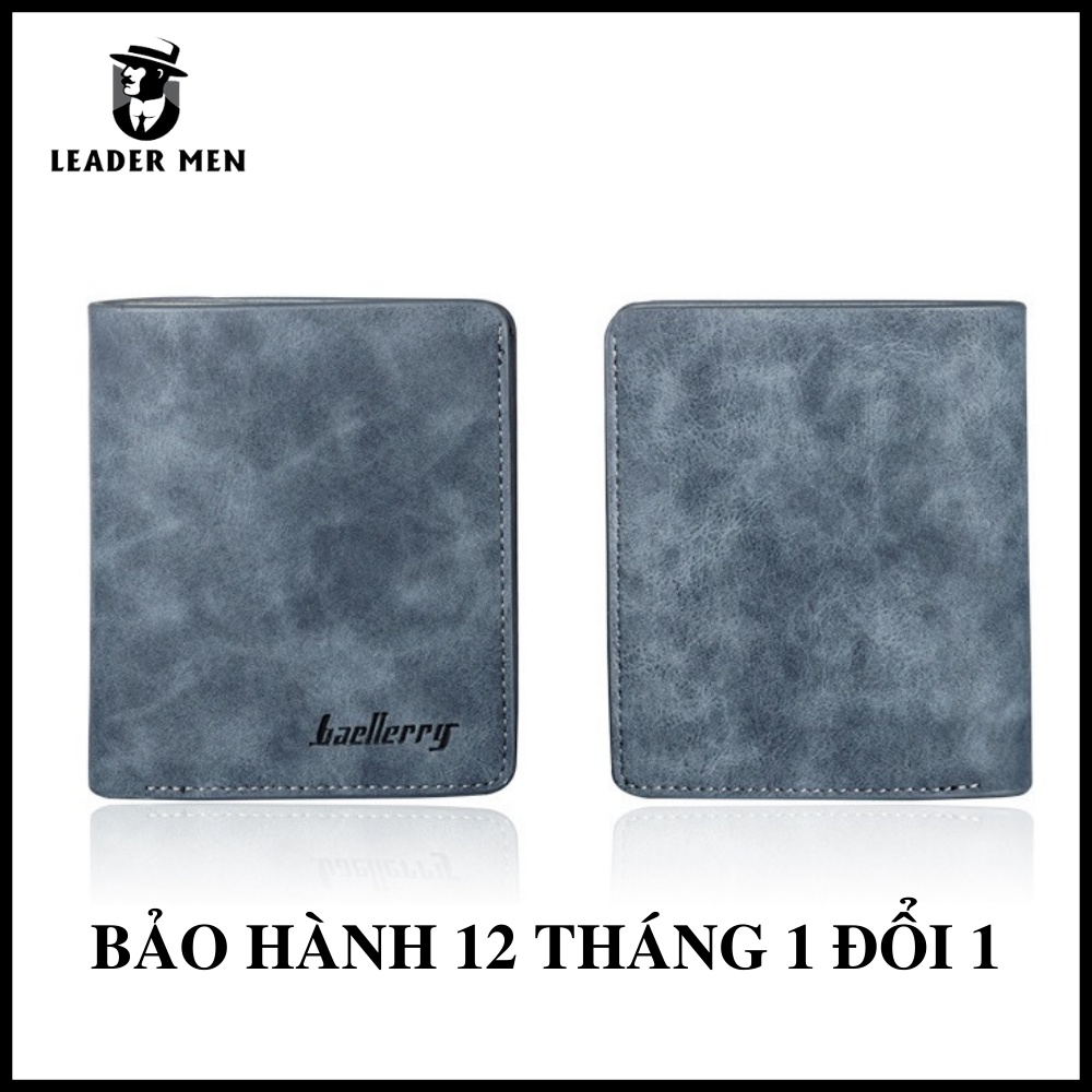 Ví Nam Baellerry Mini Da Pu Cao Cấp, Bóp Da Nam Thời Trang Hàn Quốc đựng tiền, giấy tờ, thẻ...Tiện Lợi - LeaderMen