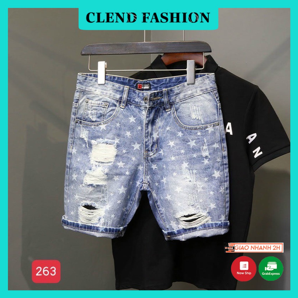 Quần Short , Quần Sọt Jean Nam Clend Fashion Chất Liệu Demin Co giãn Thoáng Mát Thời Trang Cao Cấp QE33