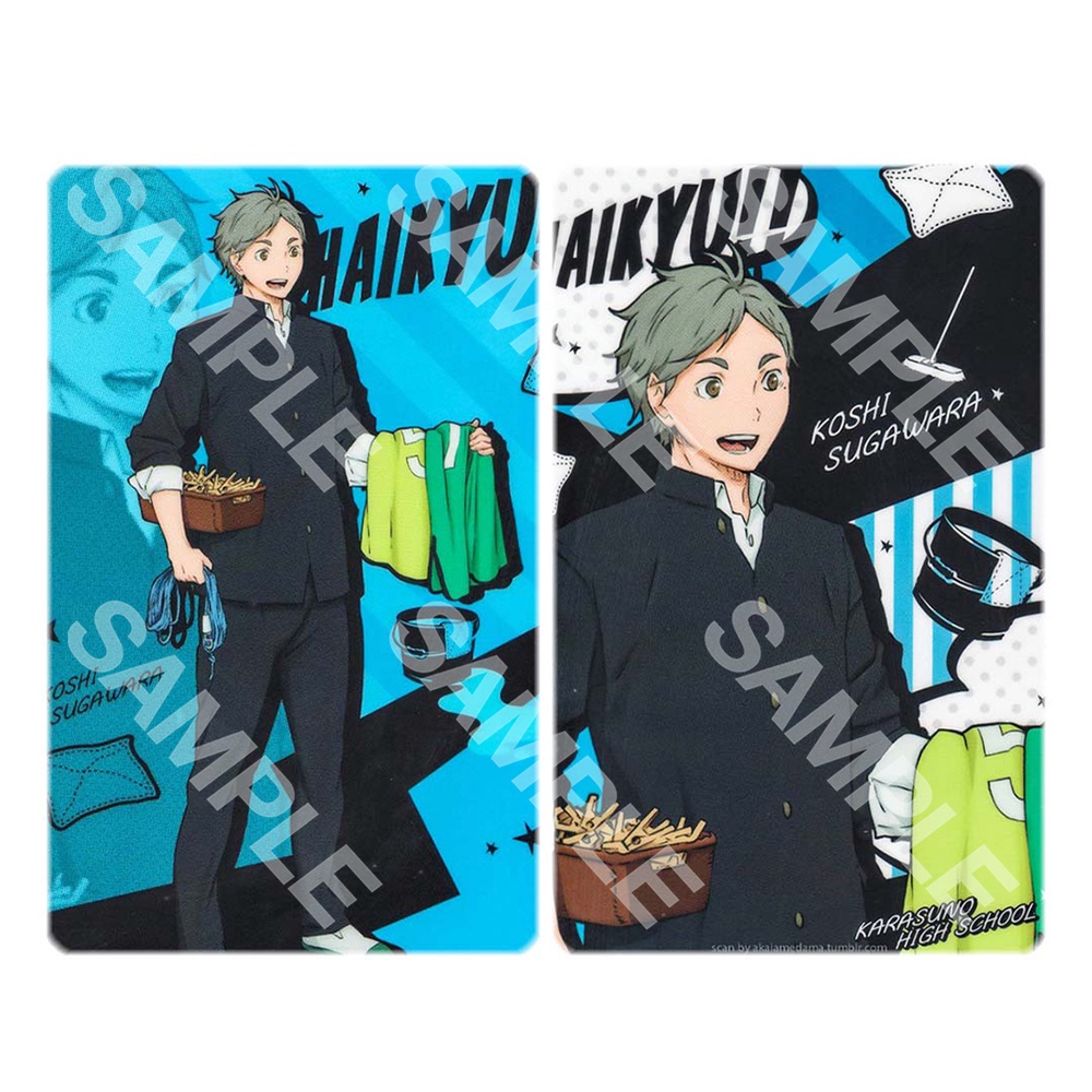 Ảnh card bo góc in hình HAIKYUU!! VUA BÓNG CHUYỀN ver CLEANING thẻ bo viền 5*8cm #