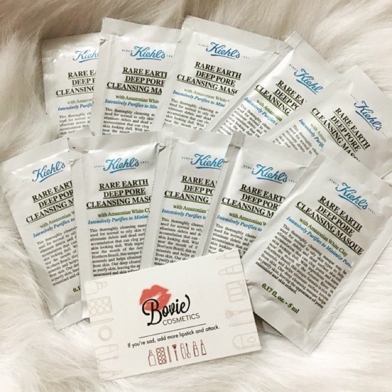 [Mã 66FMCGSALE hoàn 8% xu đơn 500K] [ Sample Kiehl’s 5ml] Mặt nạ đất sét Kiehls Rare Earth Deep Pore Cleansing Masque