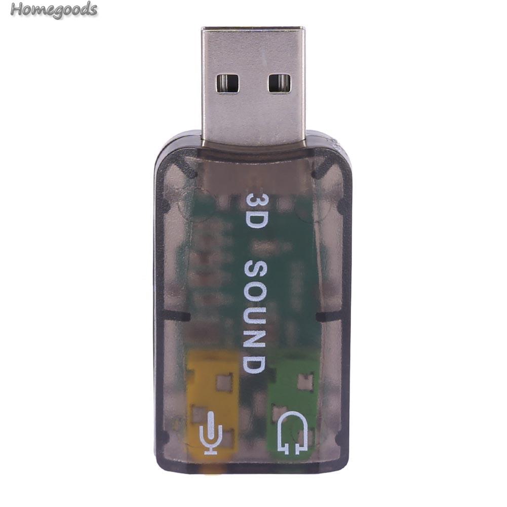 1 Card Âm Thanh Usb 5.1 Ch 3d Cho Máy Tính