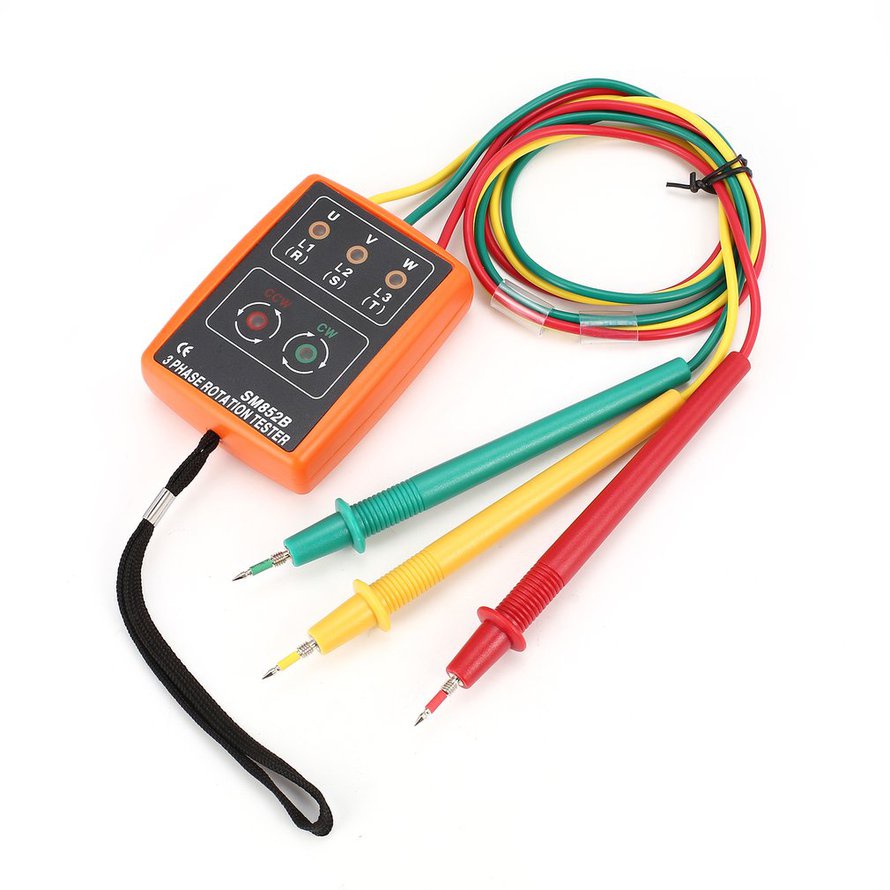 SM852B Máy đo tuần tự quay 3 pha Máy dò máy đo 60V-600V