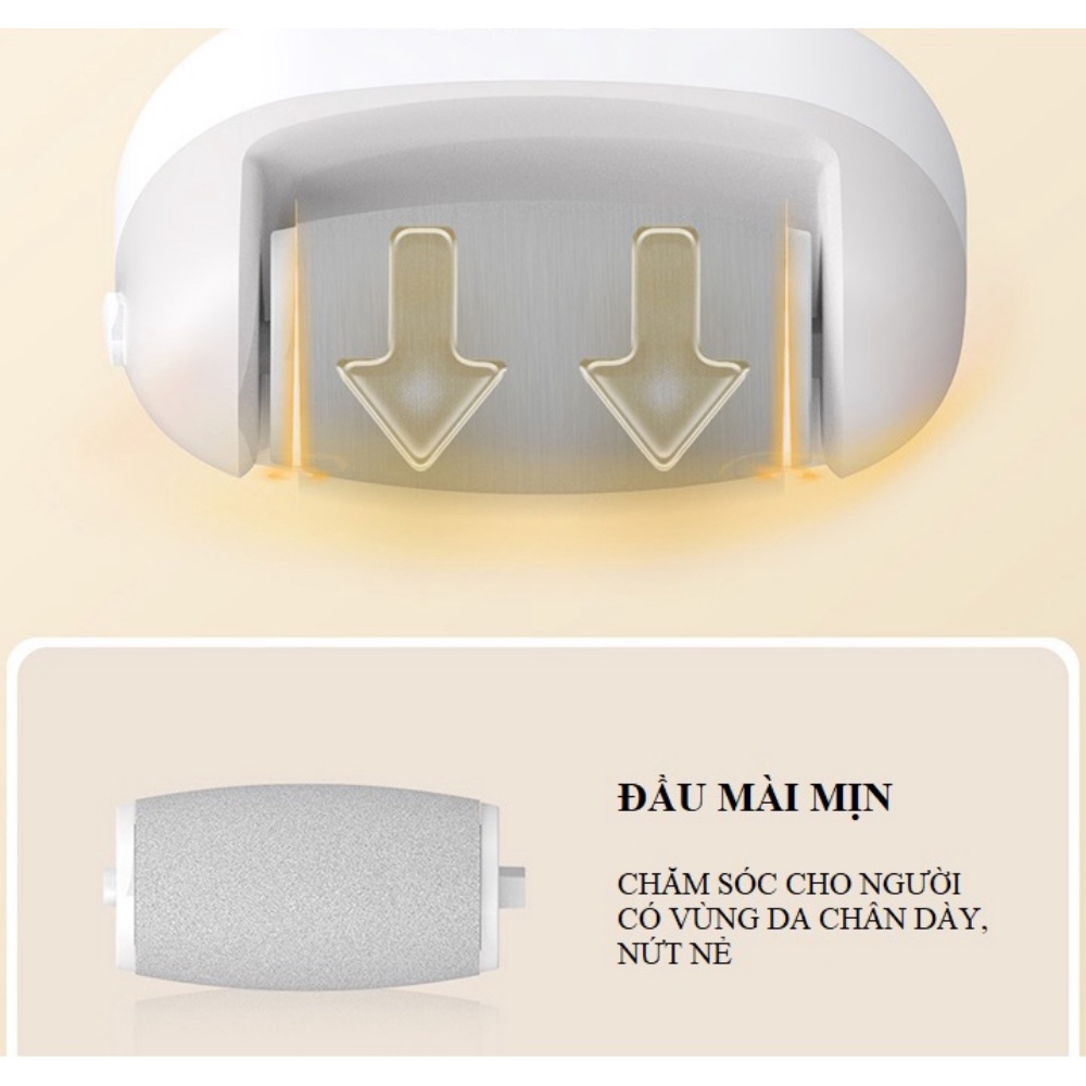 Máy Chà Gót Chân Bằng Điện Xiaomi Doco F002, Chống Nước IPX6 Với 2 Chế Độ Mài Chuyên Dụng Tặng Kèm Kem Dưỡng