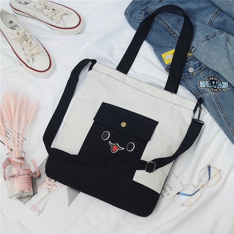 Túi Tote Đeo Chéo Mặt Pet Cười Xinh Xắn M630 - LoanTay