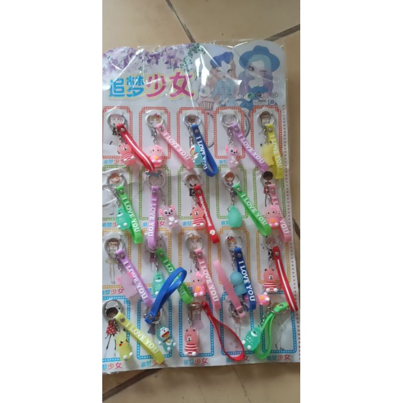 móc khoá hình các con vật siêu đẹp vỉ 20 cái