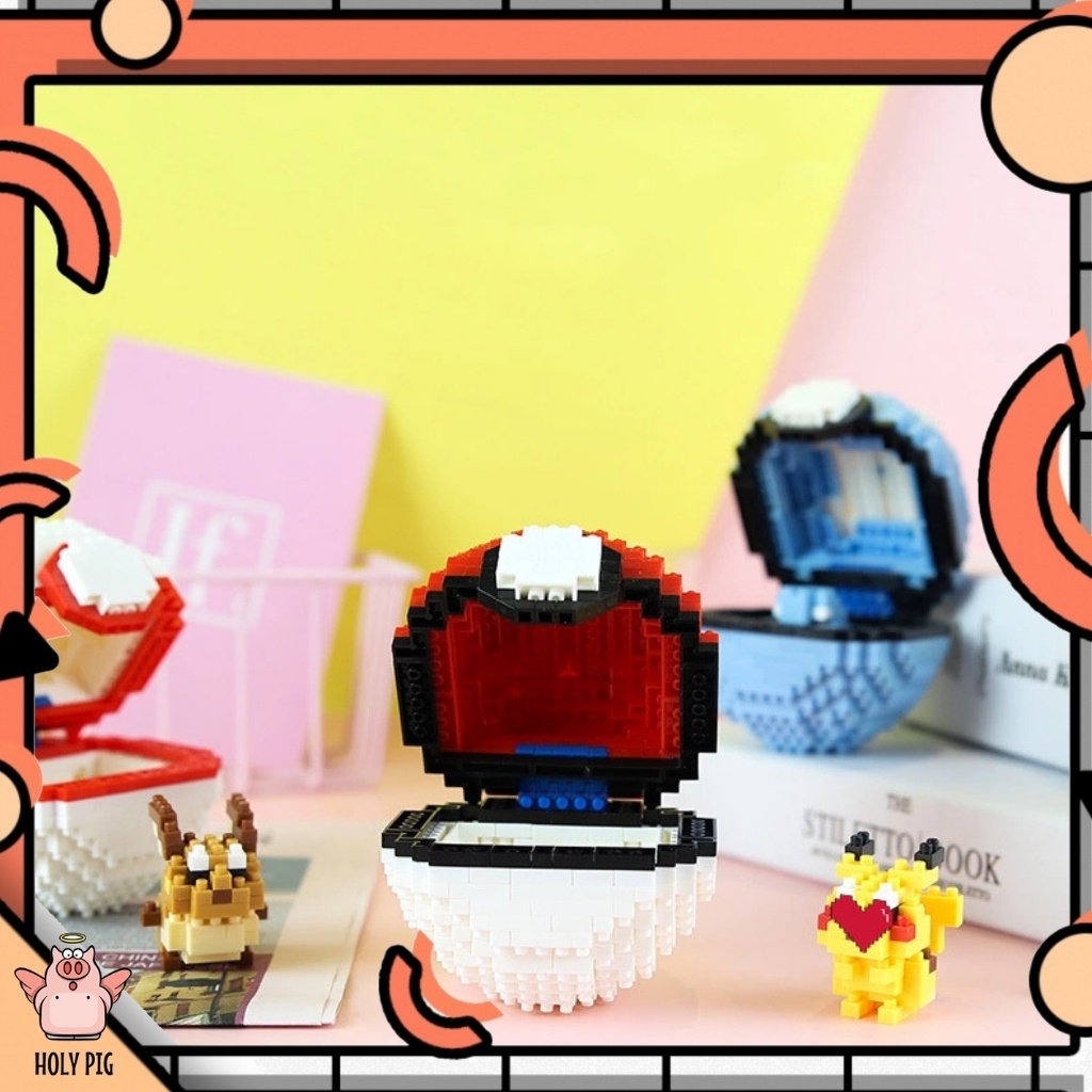 Bộ Xếp Hình Quả Cầu Pokemon ✨🔥Sáng Tạo🔥 chi tiết đẹp, có hướng dẫn dễ lắp ráp