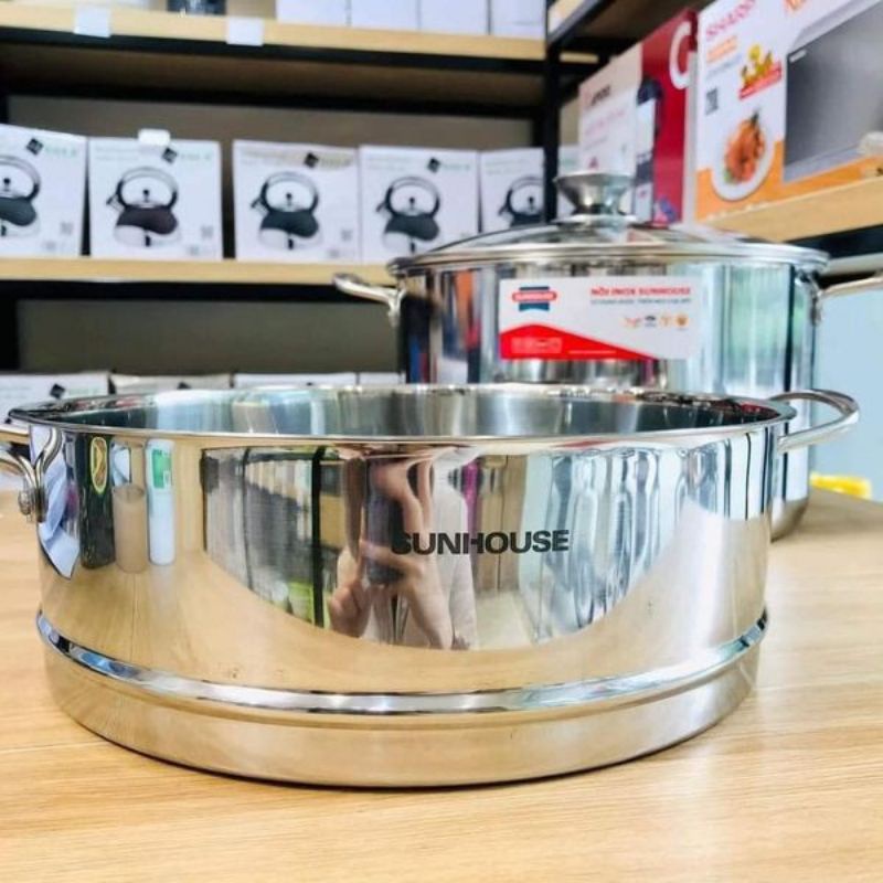 Xửng hấp inox 28cm sunhouse