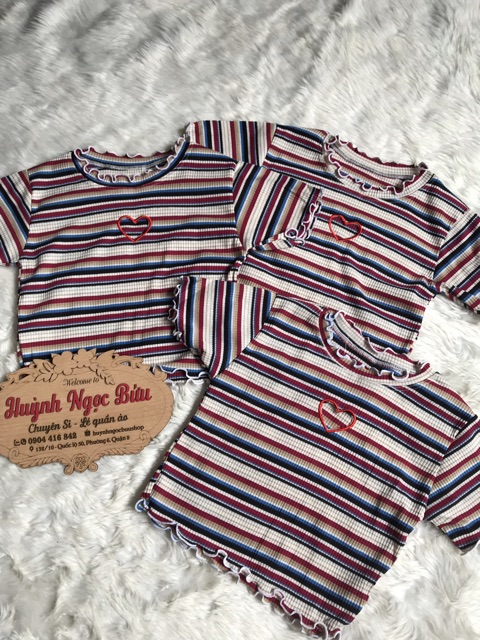 ÁO CROPTOP SỌC CUT OUT ( KÈM HÌNH THẬT )