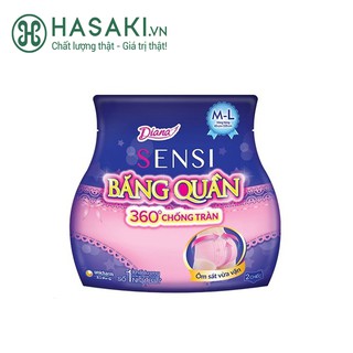 Băng Vệ Sinh Diana Ban Đêm Dạng Quần 360 Chống Tràn Size S-M M