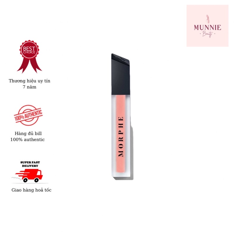 [Đủ Bill] Son kem lì Morphe Matte Mat Liquid Lipstick - Peanut/Nibble