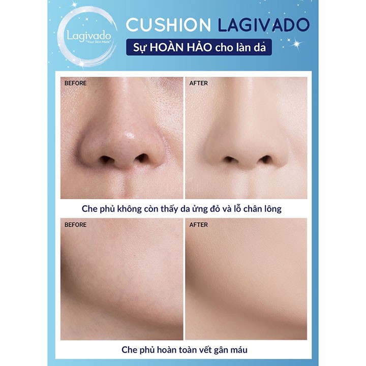 Phấn nước LAGIVADO trang điểm Hàn quốc,che khuyết điểm,kiềm dầu tốt | BigBuy360 - bigbuy360.vn