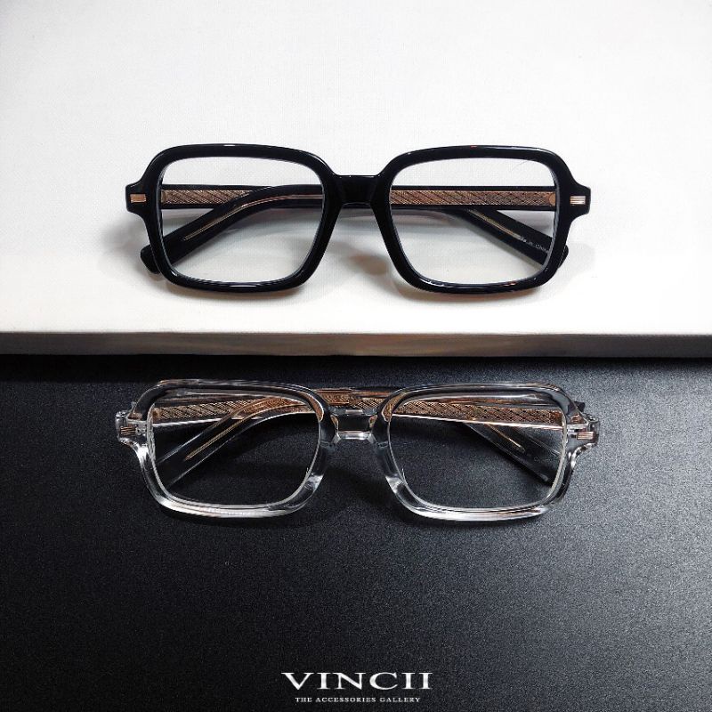 Kính Vincii.gallery - Kính mắt Vincii Vigril Series gọng trong suốt lõi kim loại ko gỉ