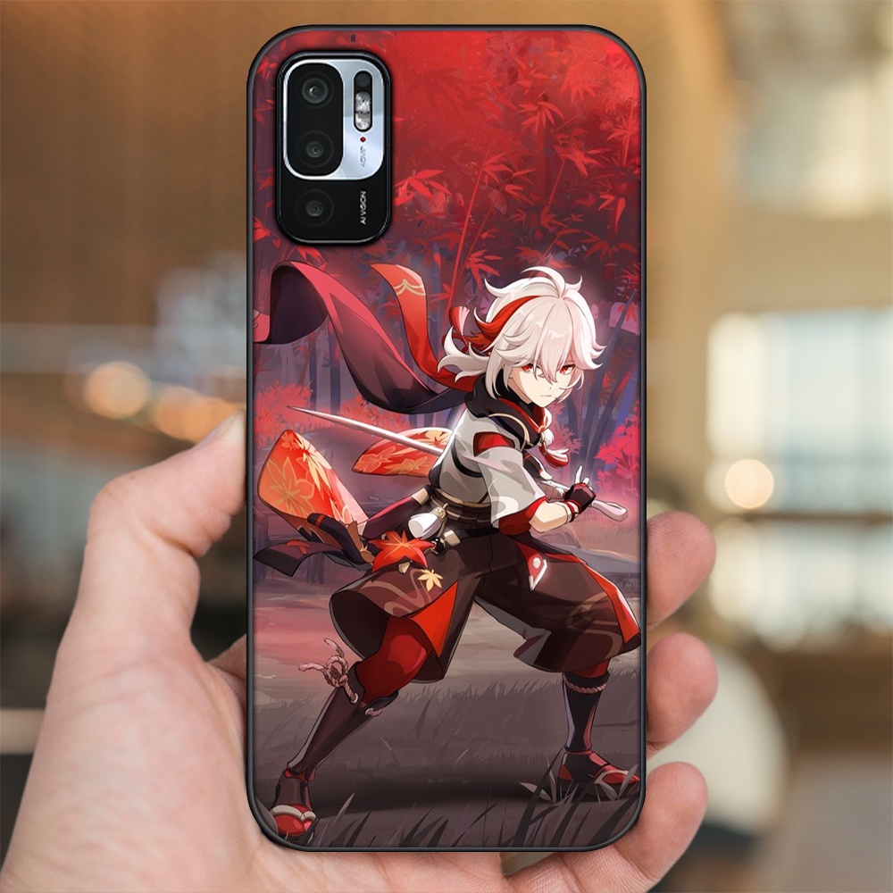 Ốp lưng Xiaomi Redmi Note 10 5G viền đen in hình Kazuha Genshin Impact