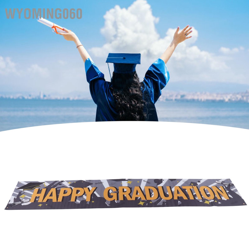 Wyoming060 Biểu ngữ tốt nghiệp Tốt Chúc mừng phông nền Trang trí ký hiệu cho trường đại học Trung phổ thông cơ sở