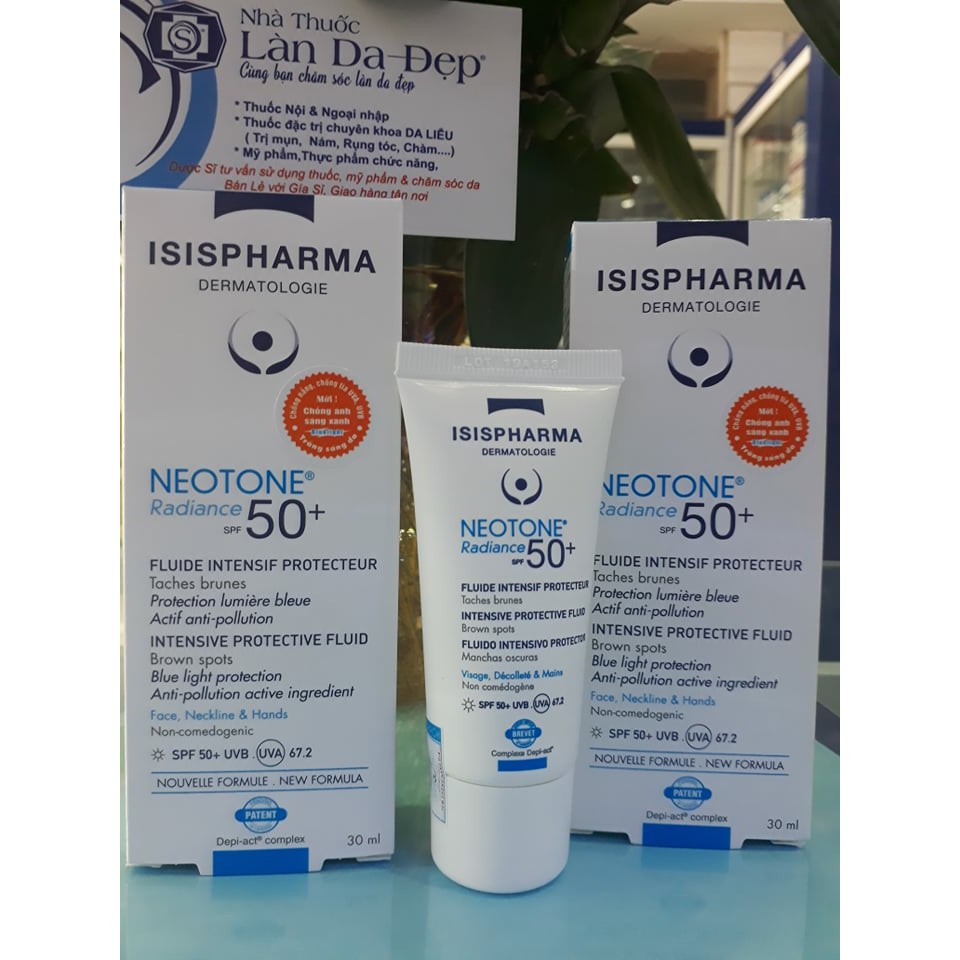 Kem chống nắng Isis Pharma Neotone Radiance SPF50+ chống nắng dưỡng da giảm thâm 50ml