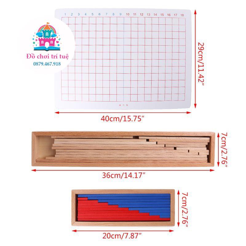 Giáo cụ Montessori - Bộ cộng trừ bảng to