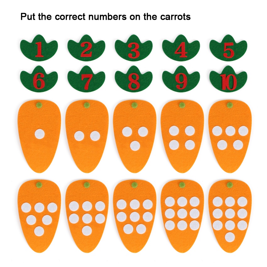 Bộ Đồ Chơi Xếp Hình Học Toán Từ 1-10 Dành Cho Trẻ Em