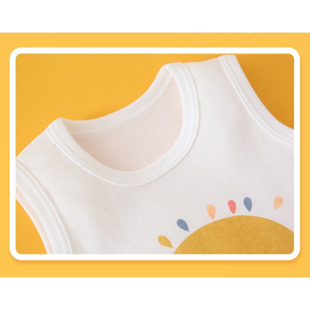 Áo ba lỗ bé trai bé gái 1 2 3 4 5 6 tuổi chất cotton hoạ tiết ngộ nghĩnh quần áo trẻ em thoáng mát CHIVU's KID