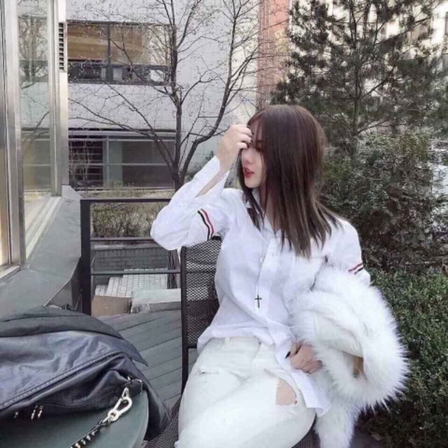 Áo Sơ Mi Kẻ Sọc Tay